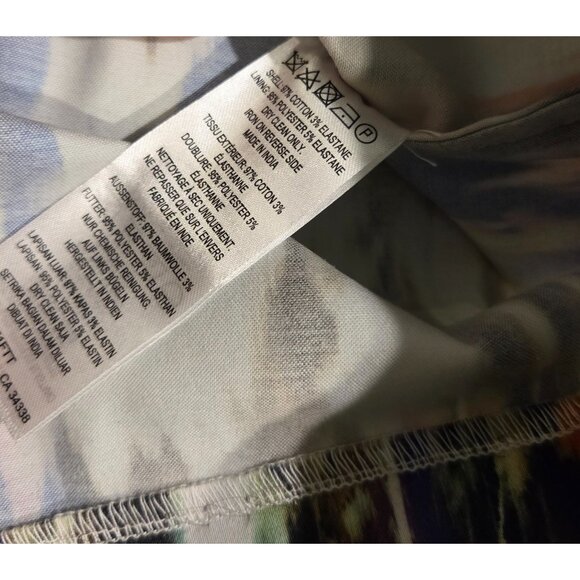 New! French Connection Size 2 Sheath Mini Dress Watercolor Artsy Sleeveless - Picture 9 of 16